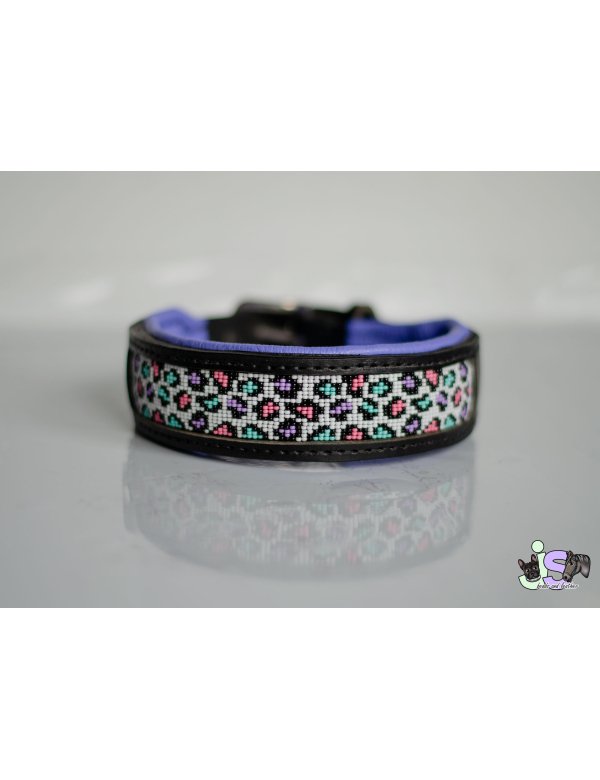 halsband purple cheetah